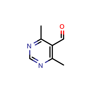 Chemical structure of 4,6-dimethylpyrimidine-5-carbaldehyde , CAS 1369345-87-8, AChemBlock S80483