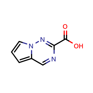 Chemical structure of pyrrolo[2,1-f][1,2,4]triazine-2-carboxylic acid , CAS 1367930-95-7, AChemBlock S80557