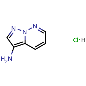Chemical structure of pyrazolo[1,5-b]pyridazin-3-amine hydrochloride , CAS 136577-24-7, AChemBlock S80583