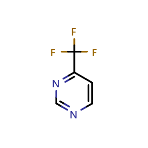 Chemical structure of 4-(trifluoromethyl)pyrimidine , CAS 136547-16-5, AChemBlock S80585
