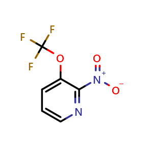 Chemical structure of 2-nitro-3-(trifluoromethoxy)pyridine , CAS 1361824-81-8, AChemBlock S80631