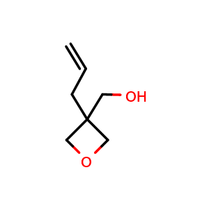 Chemical structure of [3-(prop-2-en-1-yl)oxetan-3-yl]methanol , CAS 135939-47-8, AChemBlock S80656