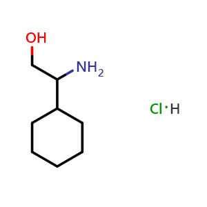 Chemical structure of 2-amino-2-cyclohexylethan-1-ol hydrochloride , CAS 1354951-41-9, AChemBlock S80703