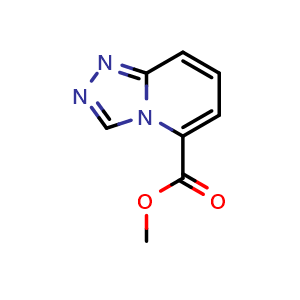 Chemical structure of methyl [1,2,4]triazolo[4,3-a]pyridine-5-carboxylate , CAS 1352901-53-1, AChemBlock S80780