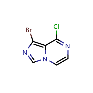 Chemical structure of 1-Bromo-8-chloroimidazo[1,5-a]pyrazine , CAS 1352897-61-0, AChemBlock S80782