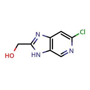 Chemical structure of (6-chloro-3H-imidazo[4,5-c]pyridin-2-yl)methanol , CAS 1352880-58-0, AChemBlock S80785
