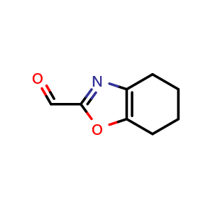 Chemical structure of 4,5,6,7-tetrahydro-1,3-benzoxazole-2-carbaldehyde , CAS 1352488-79-9, AChemBlock S80807
