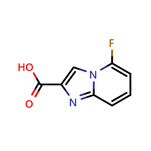 Chemical structure of 5-fluoroimidazo[1,2-a]pyridine-2-carboxylic acid , CAS 1352398-48-1, AChemBlock S80810