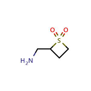 Chemical structure of (1,1-dioxothietan-2-yl)methanamine , CAS 1352242-96-6, AChemBlock S80822