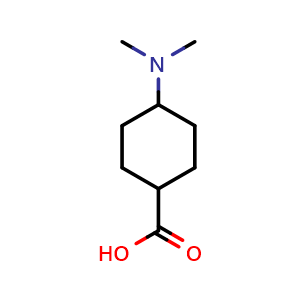 Chemical structure of 4-(dimethylamino)cyclohexanecarboxylic acid , CAS 134868-23-8, AChemBlock S80847