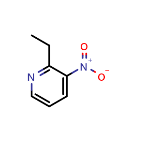 Chemical structure of 2-ethyl-3-nitro-pyridine , CAS 1346534-62-0, AChemBlock S80859