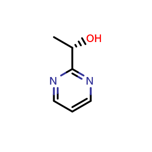 Chemical structure of (1S)-1-pyrimidin-2-ylethanol , CAS 1344914-38-0, AChemBlock S80872