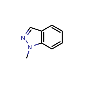 Chemical structure of 1-methyl-1H-indazole , CAS 13436-48-1, AChemBlock S80903