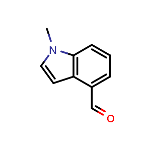 Chemical structure of 1-methyl-1H-indole-4-carbaldehyde , CAS 133994-99-7, AChemBlock S80964
