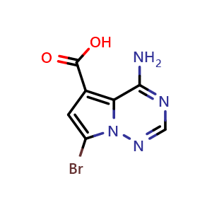 4-amino-7-bromopyrrolo[2,1-f][1,2,4]triazine-5-carboxylic acid
