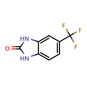 Chemical structure of 5-(trifluoromethyl)-1,3-dihydrobenzimidazol-2-one , CAS 133687-93-1, AChemBlock S81020
