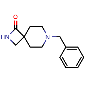 Chemical structure of 7-benzyl-2,7-diazaspiro[3.5]nonan-1-one , CAS 1334536-88-7, AChemBlock S81040
