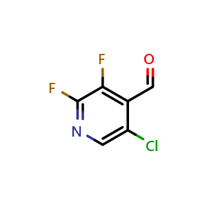 Chemical structure of 5-chloro-2,3-difluoropyridine-4-carbaldehyde , CAS 1333319-52-0, AChemBlock S81067