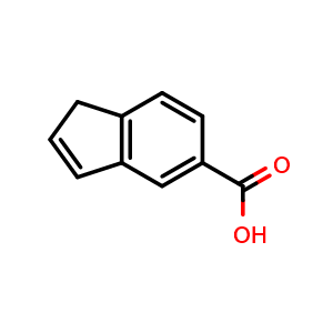 Chemical structure of 1H-indene-5-carboxylic acid , CAS 132041-35-1, AChemBlock S81104