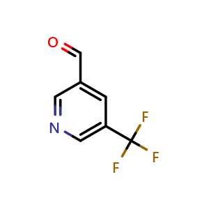 Chemical structure of 5-(trifluoromethyl)pyridine-3-carbaldehyde , CAS 131747-67-6, AChemBlock S81119