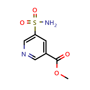 Chemical structure of methyl 5-sulfamoylpyridine-3-carboxylate , CAS 1315368-60-5, AChemBlock S81132