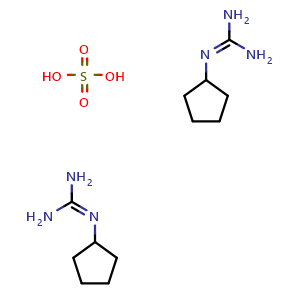 Chemical structure of bis(N''-cyclopentylguanidine); sulfuric acid , CAS 1315368-20-7, AChemBlock S81134