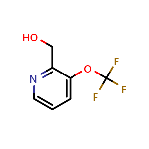 Chemical structure of [3-(trifluoromethoxy)-2-pyridyl]methanol , CAS 1315360-02-1, AChemBlock S81145