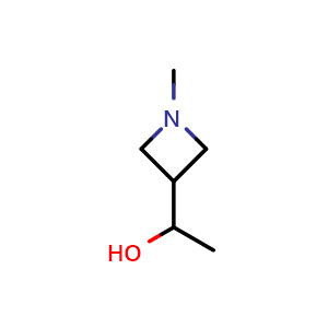Chemical structure of 1-(1-methylazetidin-3-yl)ethanol , CAS 1313738-61-2, AChemBlock S81174