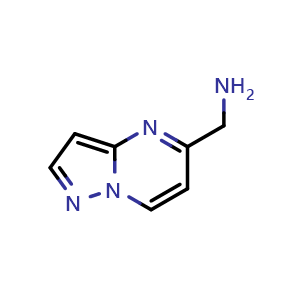Chemical structure of {pyrazolo[1,5-a]pyrimidin-5-yl}methanamine , CAS 1313726-09-8, AChemBlock S81178