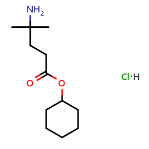 Chemical structure of cyclohexyl 4-amino-4-methylpentanoate hydrochloride , CAS 1311315-60-2, AChemBlock S81201