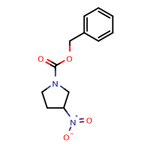 Chemical structure of benzyl 3-nitropyrrolidine-1-carboxylate , CAS 1309581-45-0, AChemBlock S81235