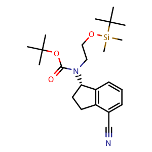 tert-butyl N-{2-[(tert-butyldimethylsilyl)oxy]ethyl}-N-[(1S)-4-cyano-2,3-dihydro-1H-inden-1-yl]carbamate