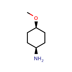 Chemical structure of cis-4-methoxycyclohexan-1-amine , CAS 130290-78-7, AChemBlock S81280