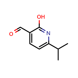 Chemical structure of 2-hydroxy-6-(propan-2-yl)pyridine-3-carbaldehyde , CAS 1289033-75-5, AChemBlock S81344