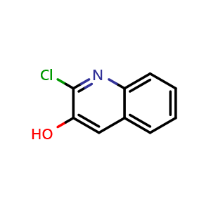 Chemical structure of 2-chloroquinolin-3-ol , CAS 128676-94-8, AChemBlock S81354