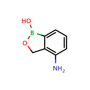 Chemical structure of 1-hydroxy-3H-2,1-benzoxaborol-4-amine , CAS 1285533-08-5, AChemBlock S81362