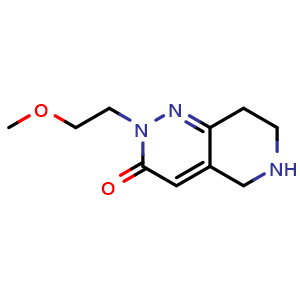 Chemical structure of 2-(2-methoxyethyl)-2H,3H,5H,6H,7H,8H-pyrido[4,3-c]pyridazin-3-one , CAS 1282786-48-4, AChemBlock S81369