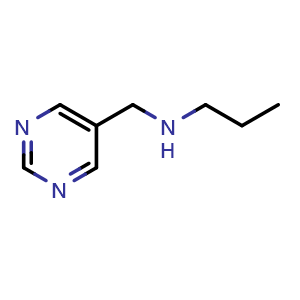 Chemical structure of propyl[(pyrimidin-5-yl)methyl]amine , CAS 1275458-06-4, AChemBlock S81406