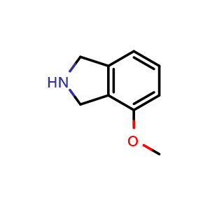 Chemical structure of 4-methoxy-2,3-dihydro-1H-isoindole , CAS 127168-73-4, AChemBlock S81415