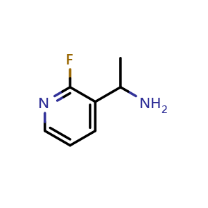 Chemical structure of 1-(2-fluoro-3-pyridyl)ethanamine , CAS 1270361-12-0, AChemBlock S81424
