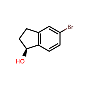 Chemical structure of (1S)-5-bromoindan-1-ol , CAS 1270284-15-5, AChemBlock S81426