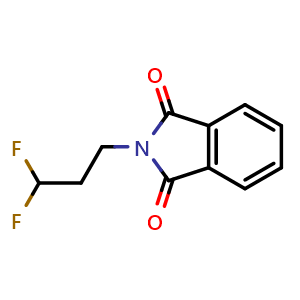 Chemical structure of 2-(3,3-difluoropropyl)-2,3-dihydro-1H-isoindole-1,3-dione , CAS 1265341-16-9, AChemBlock S81461