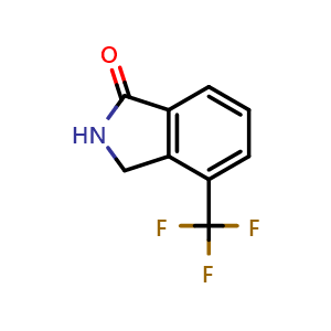 Chemical structure of 4-(trifluoromethyl)-2,3-dihydro-1H-isoindol-1-one , CAS 1261813-10-8, AChemBlock S81511