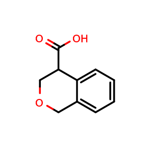 Chemical structure of 3,4-dihydro-1H-2-benzopyran-4-carboxylic acid , CAS 1261728-81-7, AChemBlock S81515