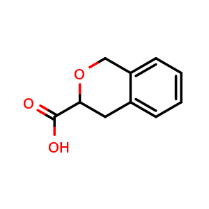 Chemical structure of 3,4-dihydro-1H-2-benzopyran-3-carboxylic acid , CAS 1261578-13-5, AChemBlock S81518