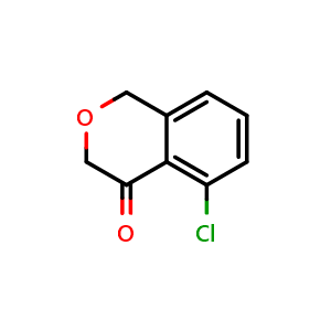 Chemical structure of 5-chloro-3,4-dihydro-1H-2-benzopyran-4-one , CAS 1260859-00-4, AChemBlock S81523
