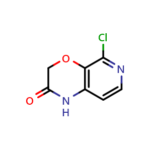 Chemical structure of 5-chloro-1H-pyrido[3,4-b][1,4]oxazin-2-one , CAS 1260811-66-2, AChemBlock S81531