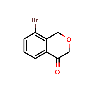 Chemical structure of 8-bromo-3,4-dihydro-1H-2-benzopyran-4-one , CAS 1260803-24-4, AChemBlock S81533