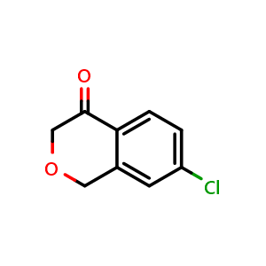 Chemical structure of 7-chloro-3,4-dihydro-1H-2-benzopyran-4-one , CAS 1260762-95-5, AChemBlock S81541