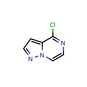Chemical structure of 4-Chloropyrazolo[1,5-a]pyrazine , CAS 1260665-84-6, AChemBlock S81561